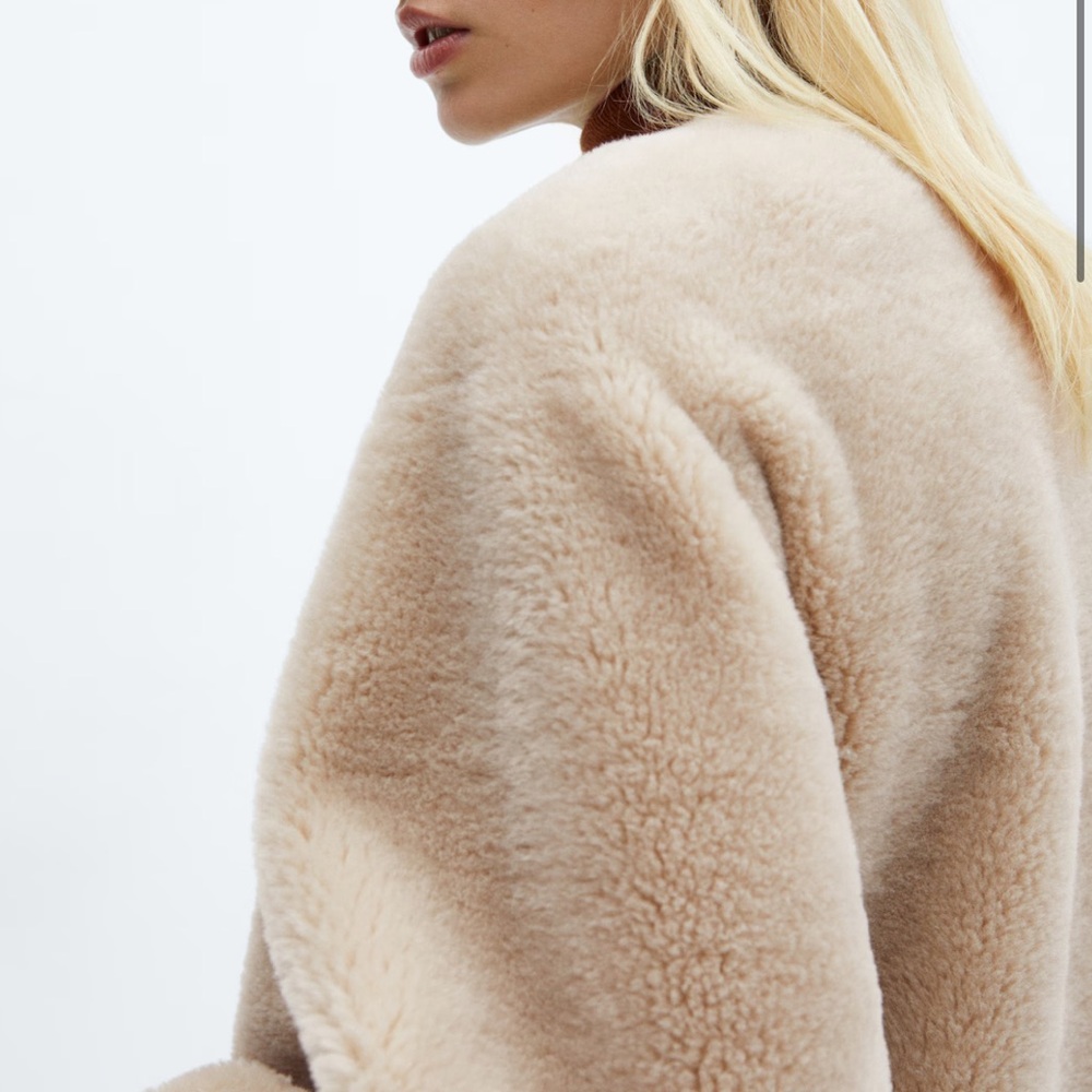 Mango Faux Shearling Coat - Picture 4 of 9